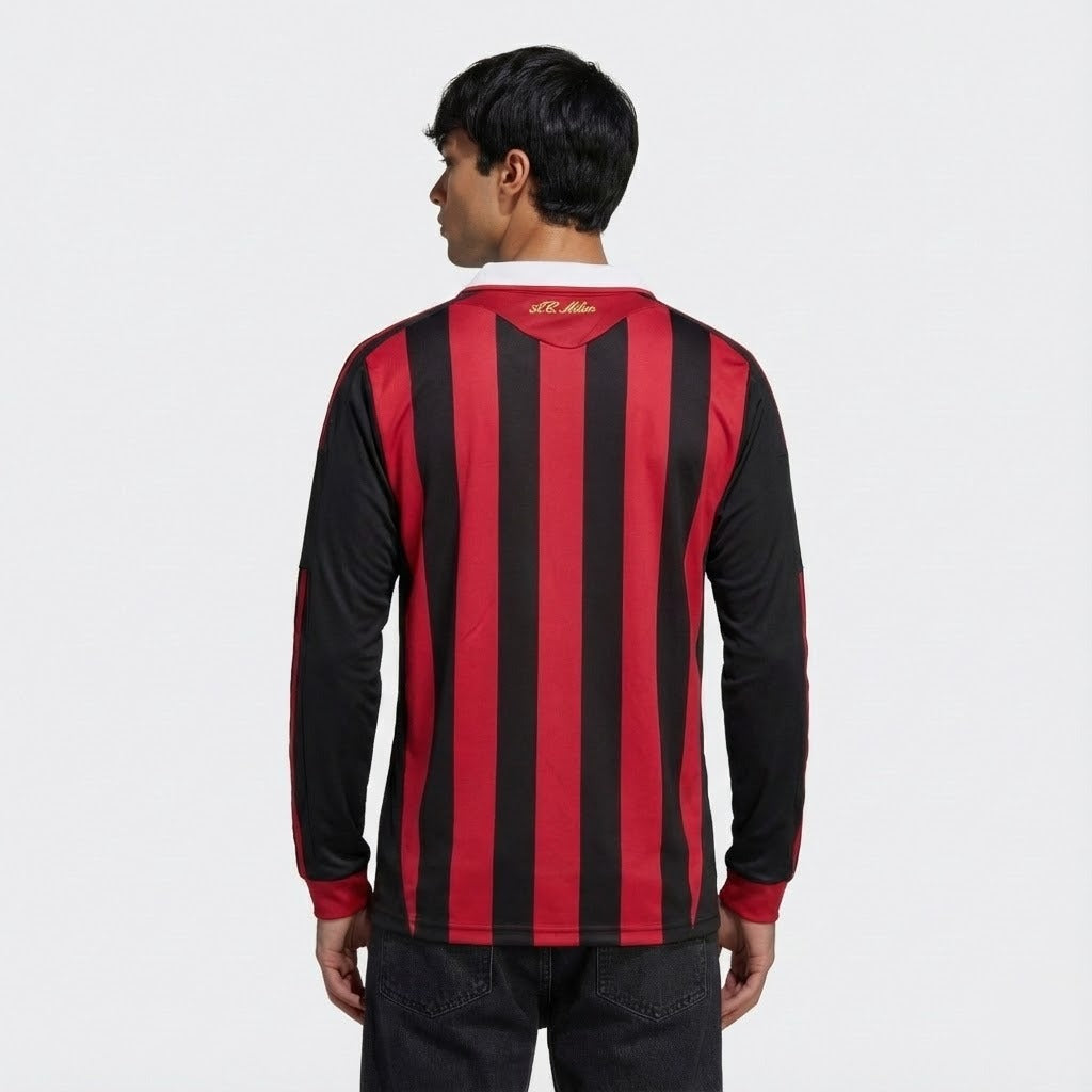 Camisa Retrô Milan 2009/10 I Manga Longa