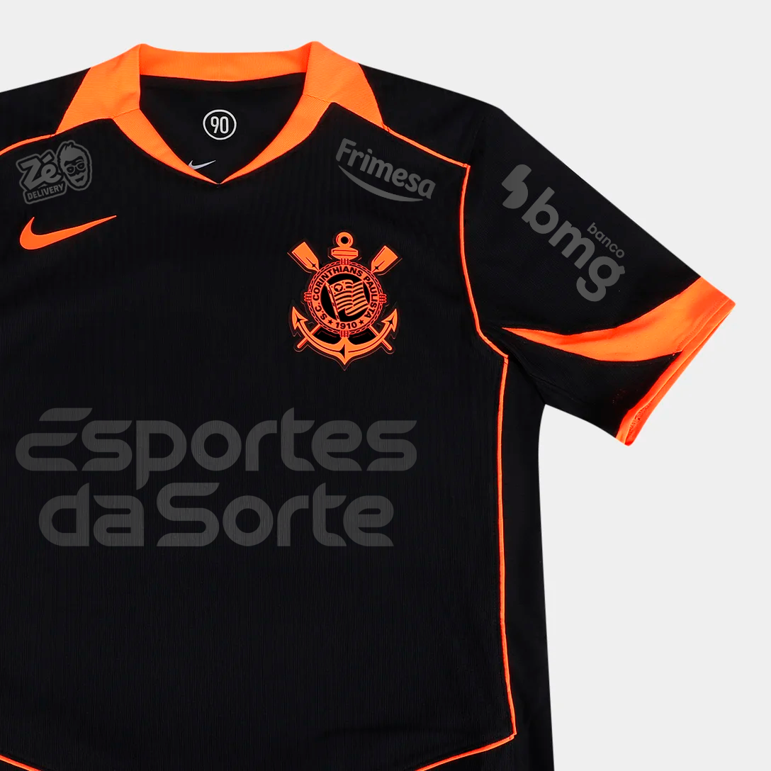 Camisa Nike Corinthians 2025/26 III Jogador Com Patrocínios