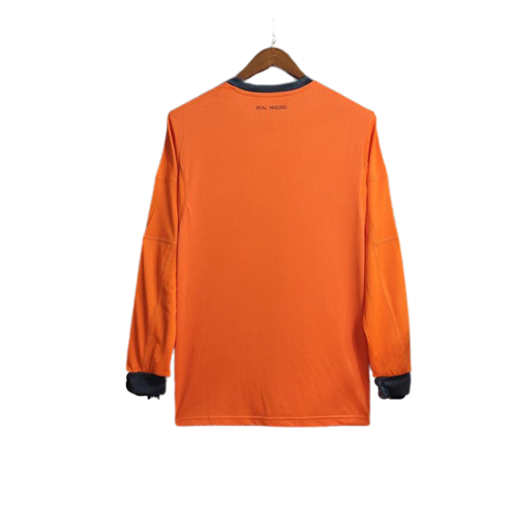Camisa Real Madrid II II 2013/14 Retrô (Manga longa) Laranja