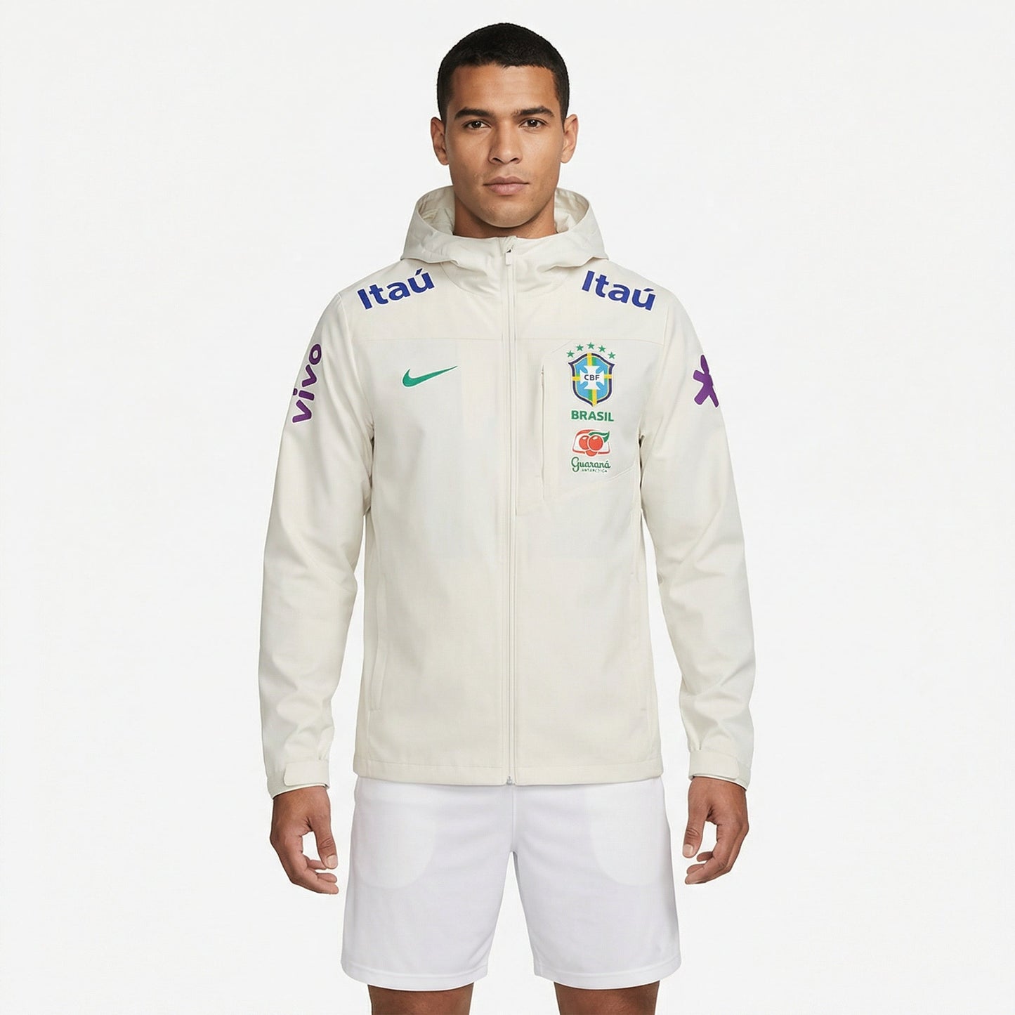 Jaqueta Nike Brasil 2025/26 Off White Masculina