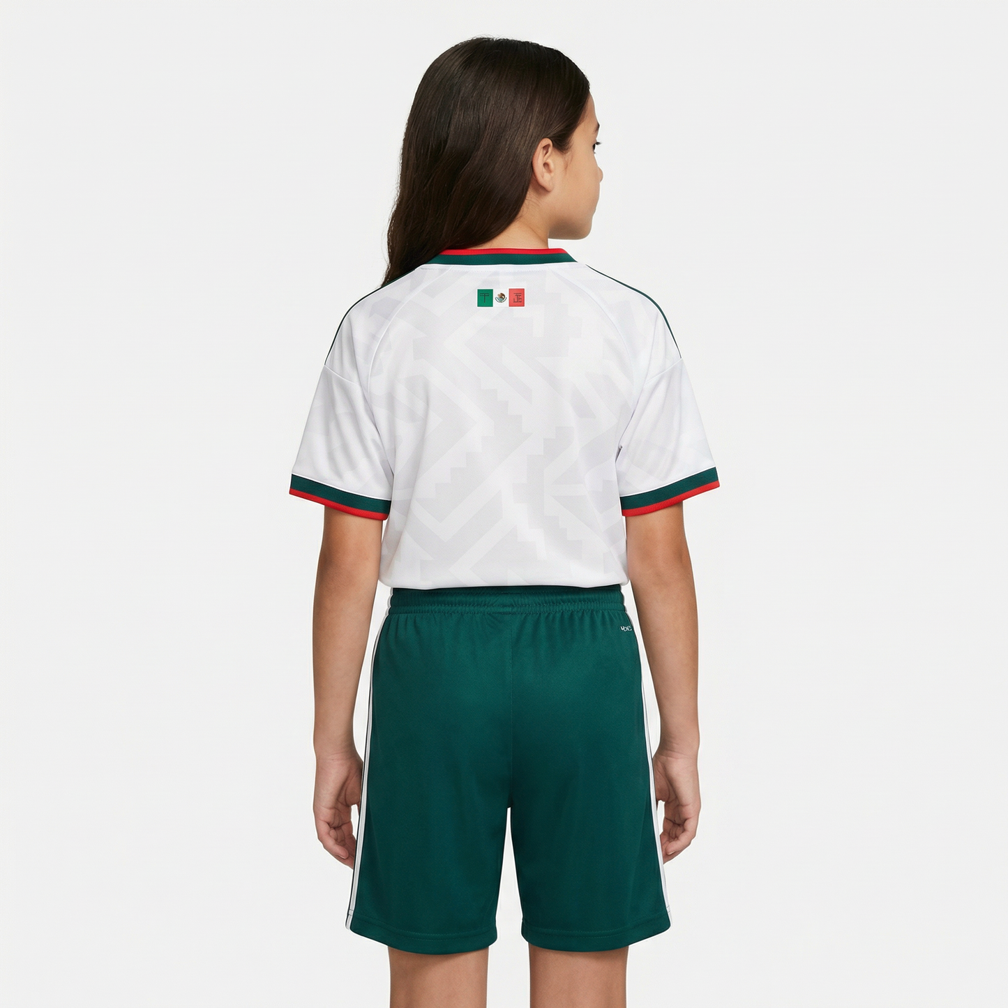 Conjunto Infantil México 2026/27  Feminino - Branco Verde