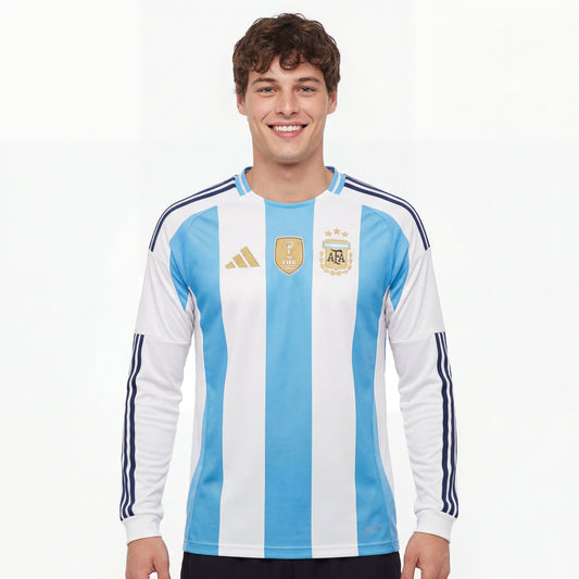 Camisa Argentina 2026 Jogador I Manga Longa Copa do Mundo